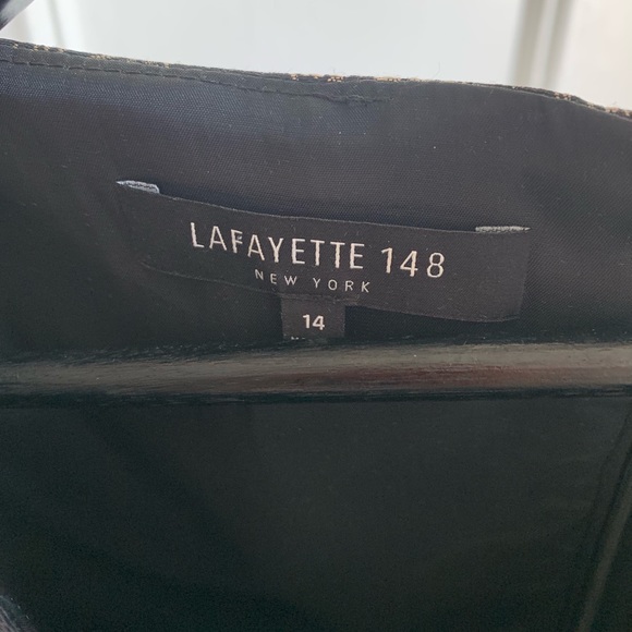 Lafayette 148 patterned metallic accent dress - Picture 5 of 6